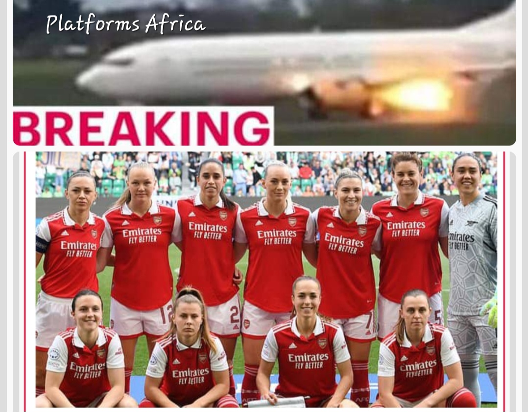 Plane Carrying Arsenal Women's Team Catches Fire On Runway Before